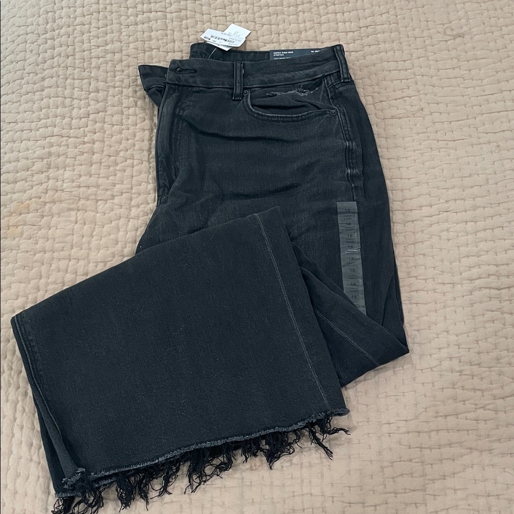 American Eagle Outfitters Black Wide Leg Flare Jeans - Picture 3 of 7